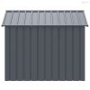 Antracit horganyzott acél kutyakennel tetővel 117x153x123 cm