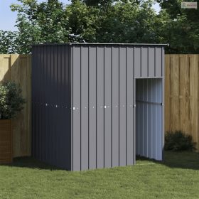   Antracit horganyzott acél kutyakennel tetővel 165x153x181 cm