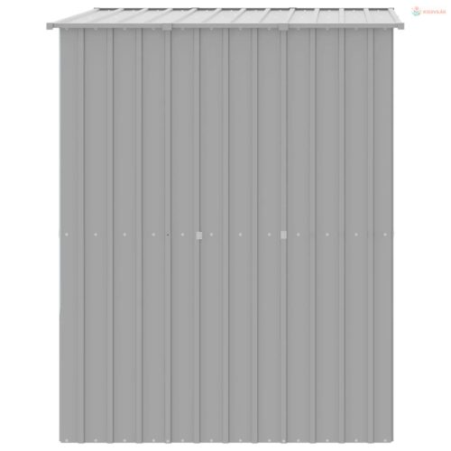 Világosszürke horganyzott acél tetős kutyakennel 165x153x181 cm