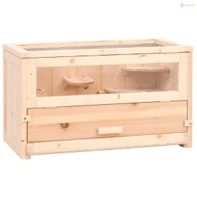 Tömör fenyőfa hörcsögketrec 60 x 30 x 35 cm