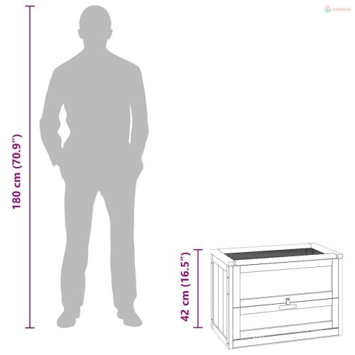 Tömör fenyőfa hörcsögketrec 60x35,5x42 cm