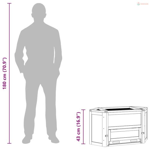 Tömör fenyőfa hörcsögketrec 80x40x43 cm