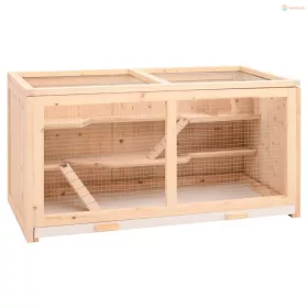 Tömör fenyőfa hörcsögketrec 89,5 x 45 x 45 cm