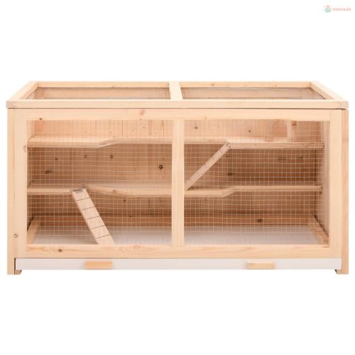 Tömör fenyőfa hörcsögketrec 89,5 x 45 x 45 cm