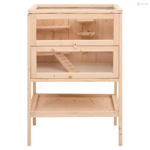 Tömör fenyőfa hörcsögketrec 55 x 40 x 80 cm