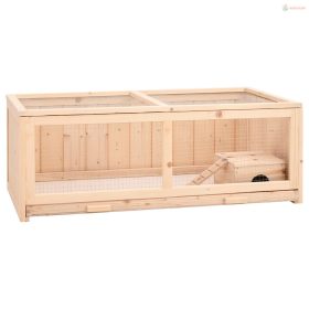 Tömör fenyőfa hörcsögketrec 104x52x38 cm