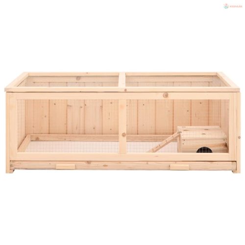 Tömör fenyőfa hörcsögketrec 104x52x38 cm