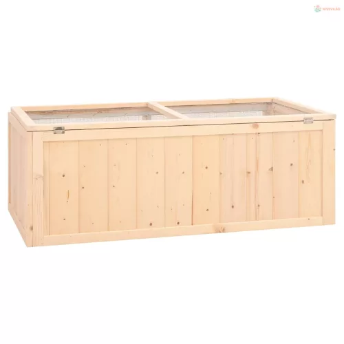 Tömör fenyőfa hörcsögketrec 104x52x38 cm