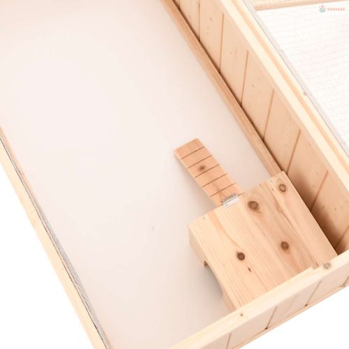 Tömör fenyőfa hörcsögketrec 104x52x38 cm