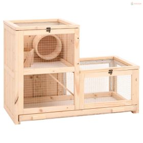 Tömör fenyőfa hörcsögketrec 81 x 40 x 60 cm