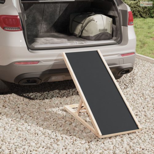 Szürke tömör fenyőfa kutyarámpa 100 x 40 cm