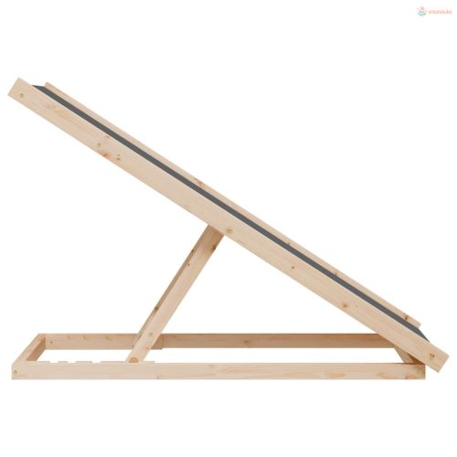 Szürke tömör fenyőfa kutyarámpa 100 x 40 cm