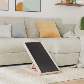 Szürke tömör fenyőfa kutyarámpa 70 x 35 cm