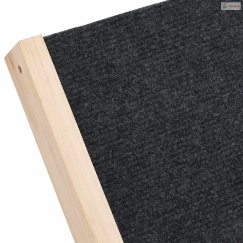 Szürke tömör fenyőfa kutyarámpa 70 x 35 cm