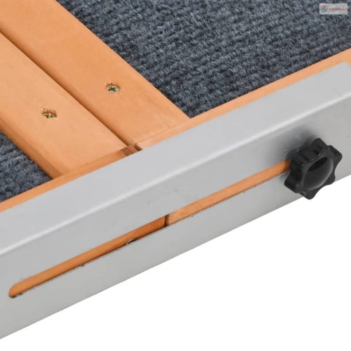 Szürke tömör fenyőfa kutyarámpa 120 x 30 cm