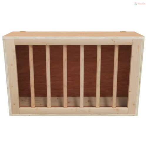 Tömör fenyőfa szénaetető nyulaknak 37 x 18,5 x 23 cm