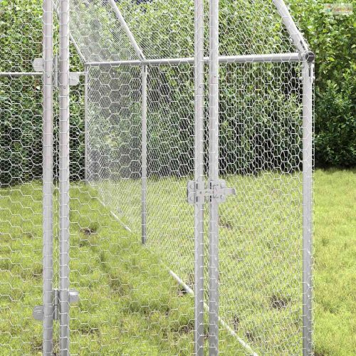 Szürke horganyzott acél csirkeketrec 100x100x190 cm