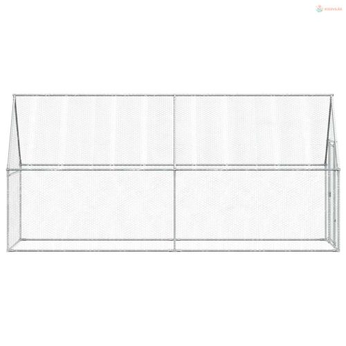 Szürke horganyzott acél csirkeketrec 100x100x190 cm