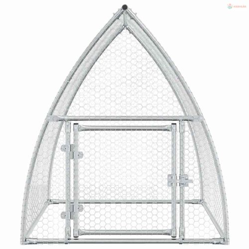 Szürke horganyzott acél csirkeketrec 100x105x120 cm