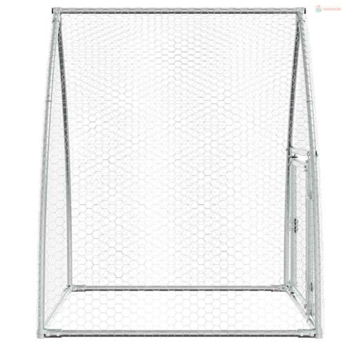 Szürke horganyzott acél csirkeketrec 100x105x120 cm