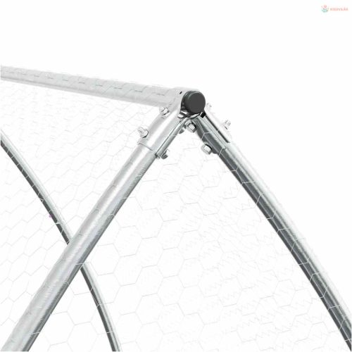 Szürke horganyzott acél csirkeketrec 100x105x120 cm