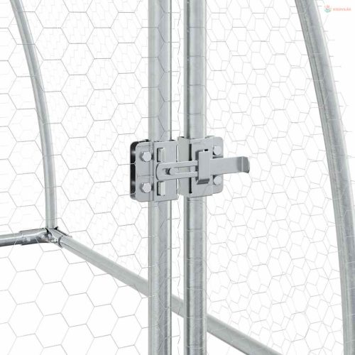 Szürke horganyzott acél csirkeketrec 100x105x120 cm