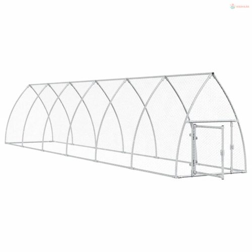 Szürke horganyzott acél csirkeketrec 600x105x120 cm