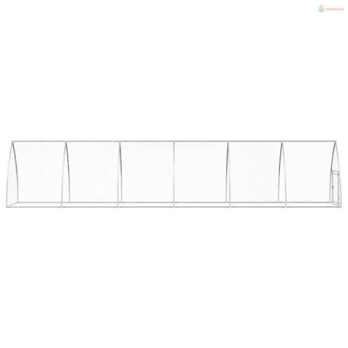 Szürke horganyzott acél csirkeketrec 600x105x120 cm