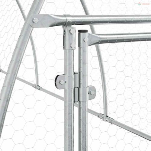 Szürke horganyzott acél csirkeketrec 600x105x120 cm