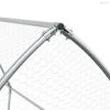 Szürke horganyzott acél csirkeketrec 400x105x182 cm
