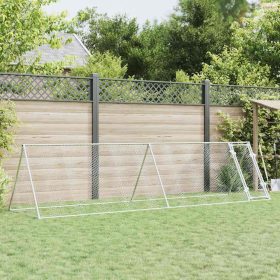 Szürke horganyzott acél csirkeketrec 400x105x91 cm