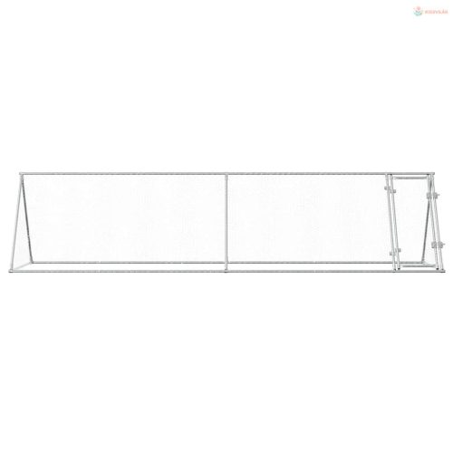 Szürke horganyzott acél csirkeketrec 400x105x91 cm