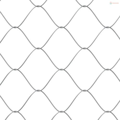 Szürke horganyzott acél kutyaketrec tetővel és ajtóval 2x2x2 m