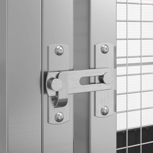 Ezüstszínű acél madárház 418 x 414 x 212 cm