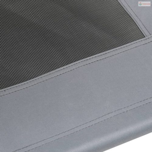 Antracitszürke oxford szövet és acél baldachinos kutyaágy