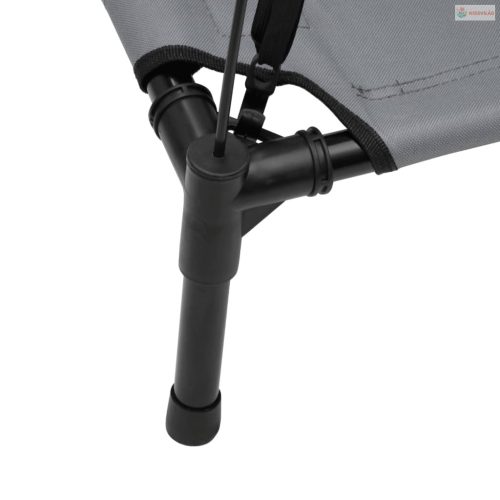 Antracitszürke oxford szövet és acél baldachinos kutyaágy