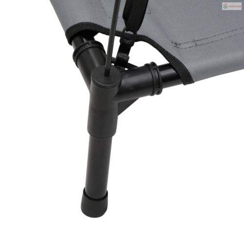 Antracitszürke oxford szövet és acél baldachinos kutyaágy