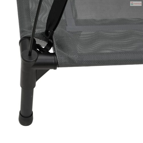 Antracitszürke oxford szövet és acél baldachinos kutyaágy