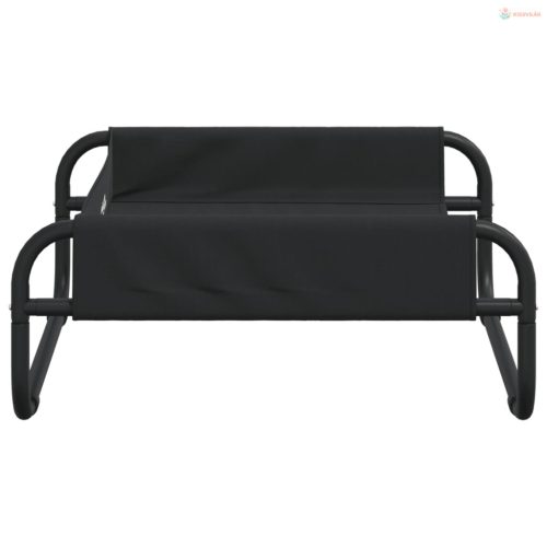 Antracitszürke oxford szövet és acél emelt kutyaágy