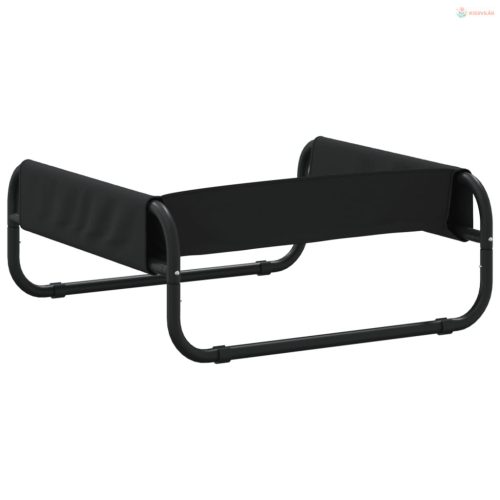 Antracitszürke oxford szövet és acél emelt kutyaágy