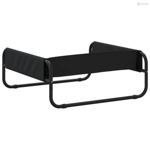 Antracitszürke oxford szövet és acél emelt kutyaágy