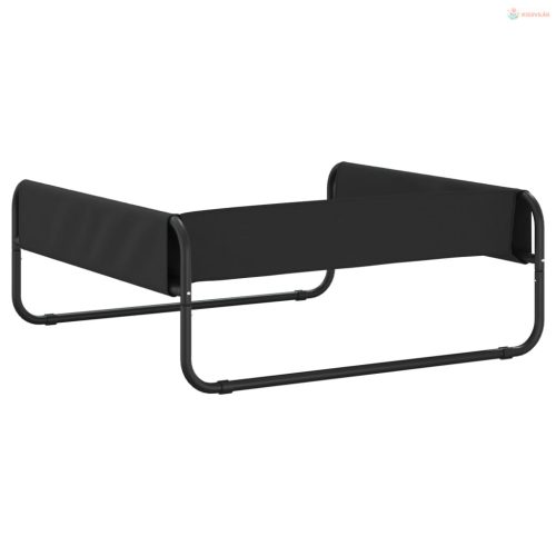 Antracitszürke oxford szövet és acél emelt kutyaágy