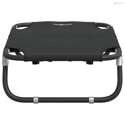 Antracitszürke oxford szövet és acél összecsukható kutyaágy