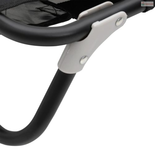 Antracitszürke oxford szövet és acél összecsukható kutyaágy