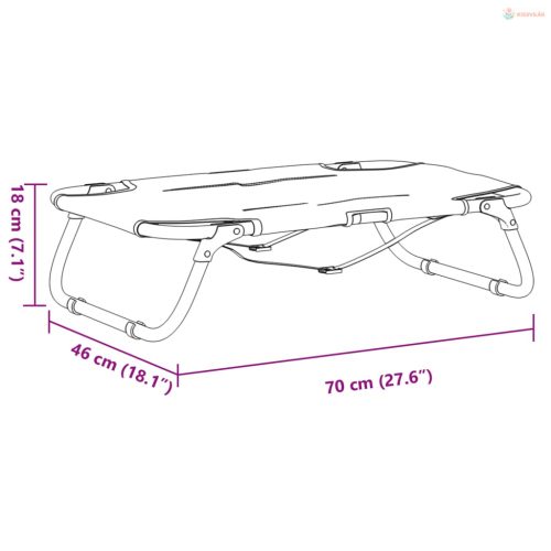 Antracitszürke oxford szövet és acél összecsukható kutyaágy