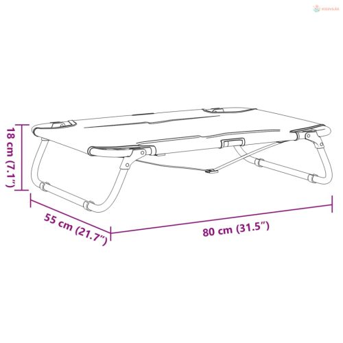 Antracitszürke oxford szövet és acél összecsukható kutyaágy