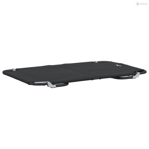 Antracitszürke oxford szövet és acél összecsukható kutyaágy