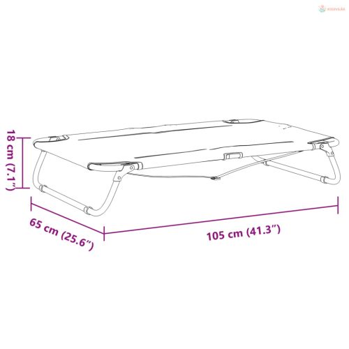 Antracitszürke oxford szövet és acél összecsukható kutyaágy