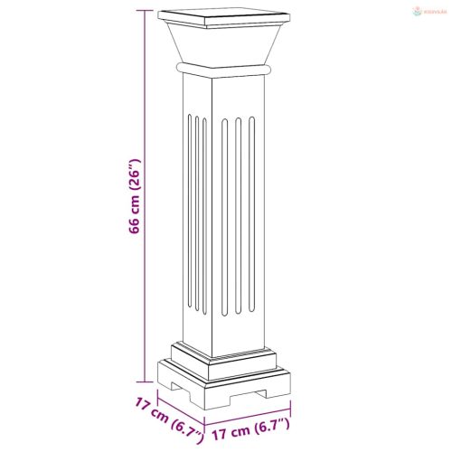 Klasszikus négyszögletes MDF virágtartó oszlop