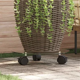   2 db kerek görgős virágalátét edzett üvegből, 28 cm átmérőjű